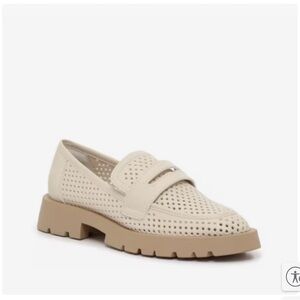 Dolce Vita Perforated Cream Loafers